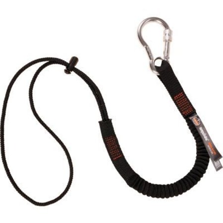 ERGODYNE Squids 3105 Tool Lanyard Carabiner & Cinch Loop, 15lbs, Standard, Black 19005